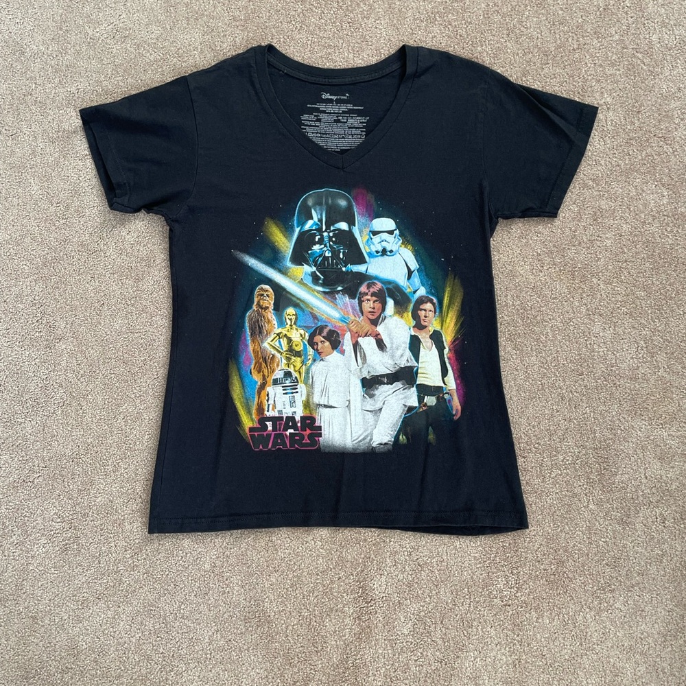 Star Wars V-neck T-Shirt (Original Trilogy Printing) | Disney